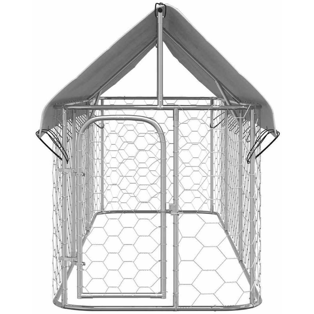 Vidaxl Outdoor Dog Kennel With Roof 157.5"&quotX39.4"&quotX59.1""