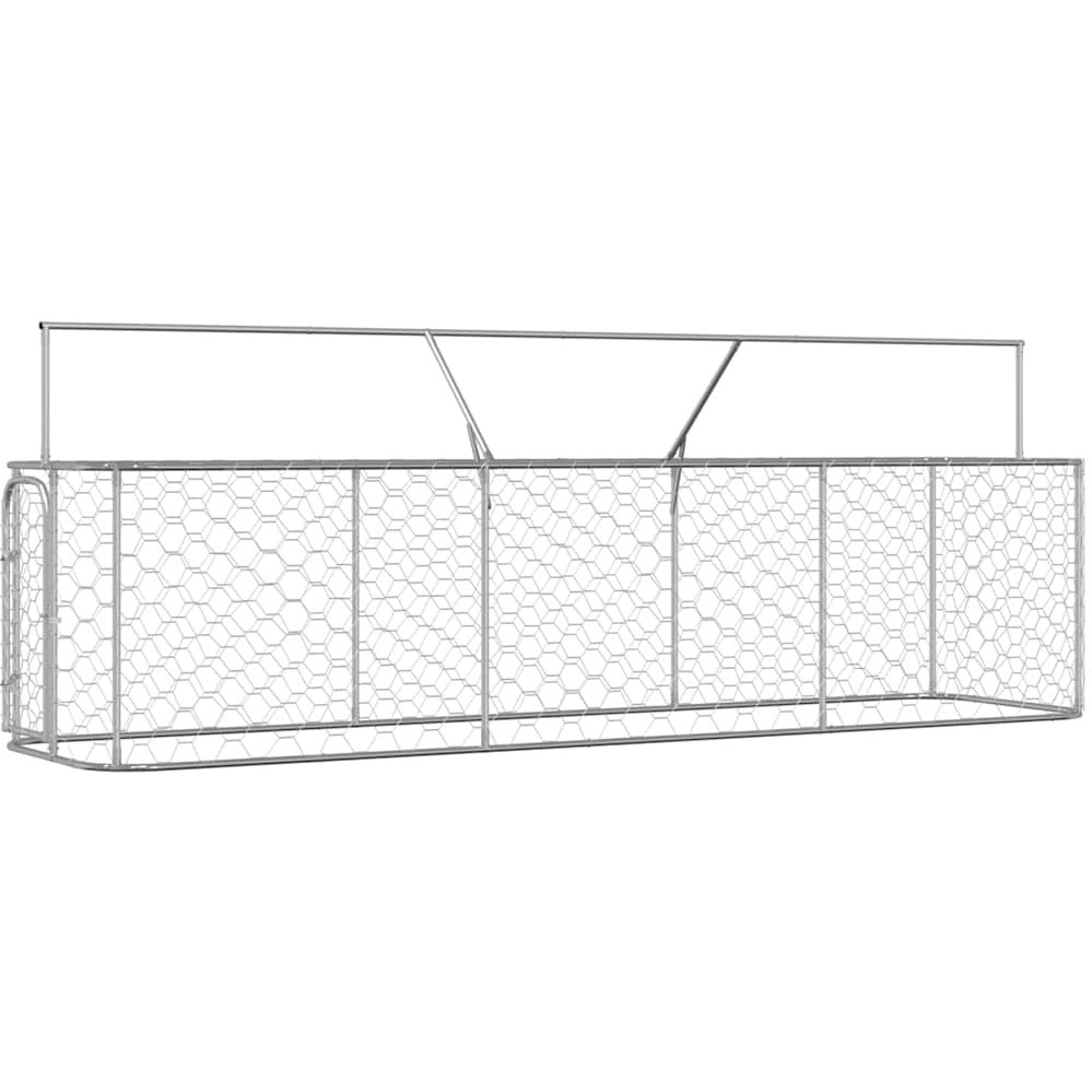 Vidaxl Outdoor Dog Kennel With Roof 157.5"&quotX39.4"&quotX59.1""