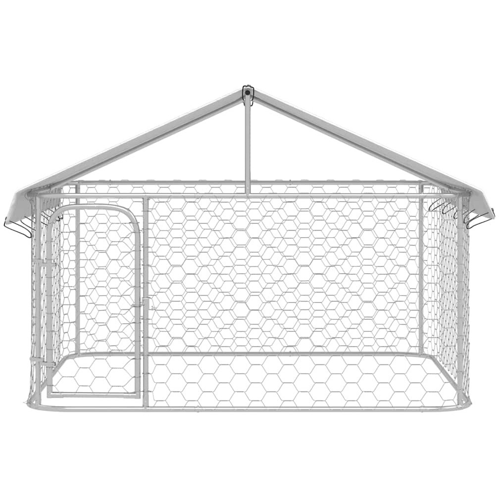 Vidaxl Outdoor Dog Kennel With Roof 78.7"&quotX78.7"&quotX59.1""