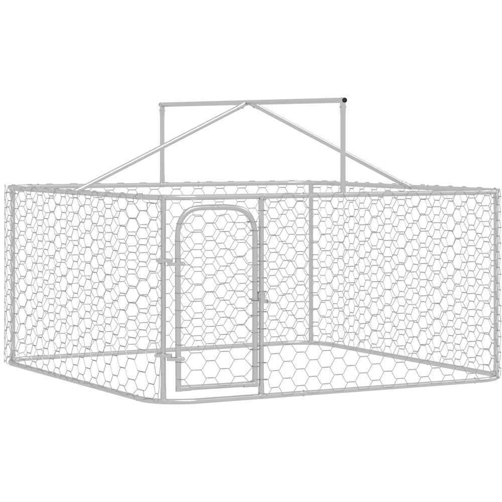 Vidaxl Outdoor Dog Kennel With Roof 78.7"&quotX78.7"&quotX59.1""