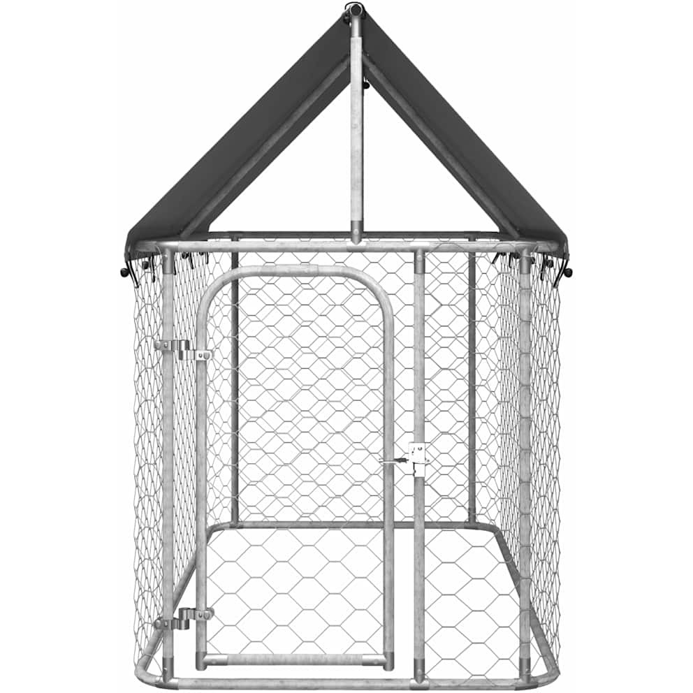 Vidaxl Outdoor Dog Kennel With Roof 78.7"&quotX39.4"&quotX59.1""