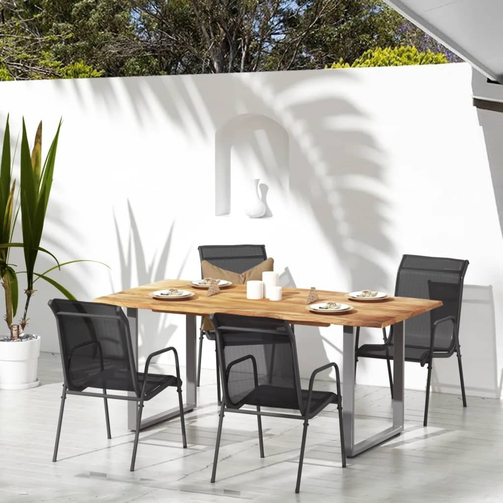 Vidaxl Patio Chairs 4 Pcs Steel And Textilene Black