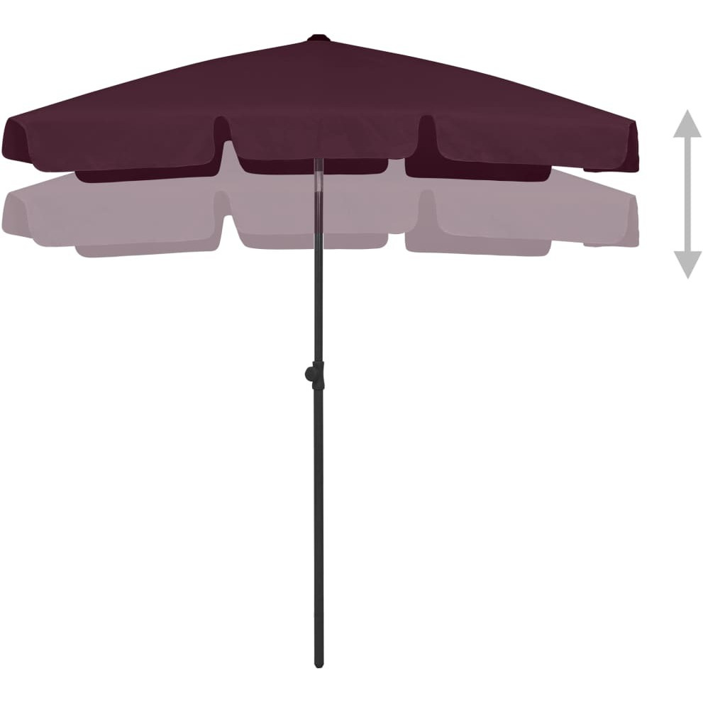 Vidaxl Beach Umbrella Bordeaux Red 70.9"&quotX47.2""