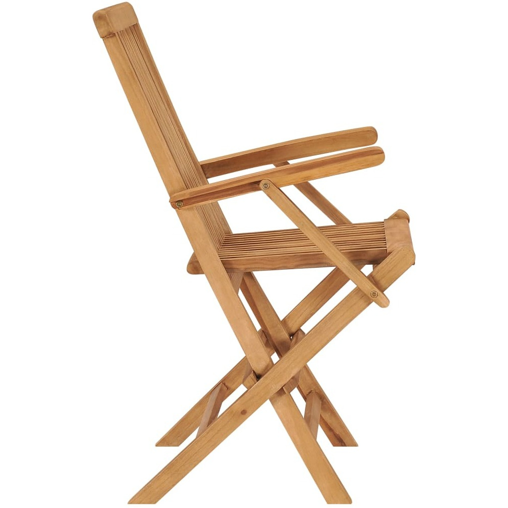 Vidaxl Folding Patio Chairs 2 Pcs Solid Teak Wood