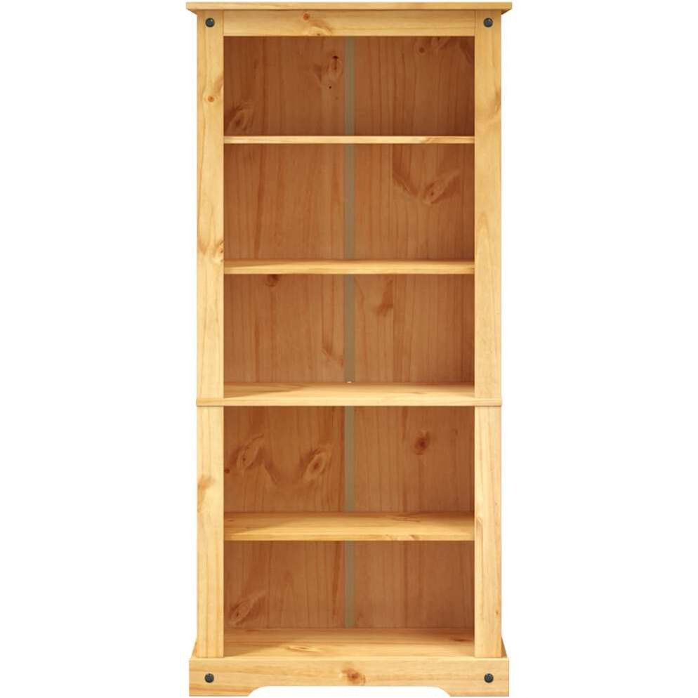 Vidaxl 5-Tier Bookcase Mexican Pine Corona Range 31.9"&quotX15.7"&quotX66.9""
