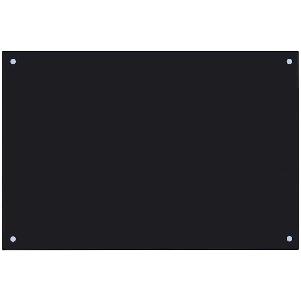 Vidaxl Kitchen Backsplash Black 35.4"&quotX23.6"" Tempered Glass