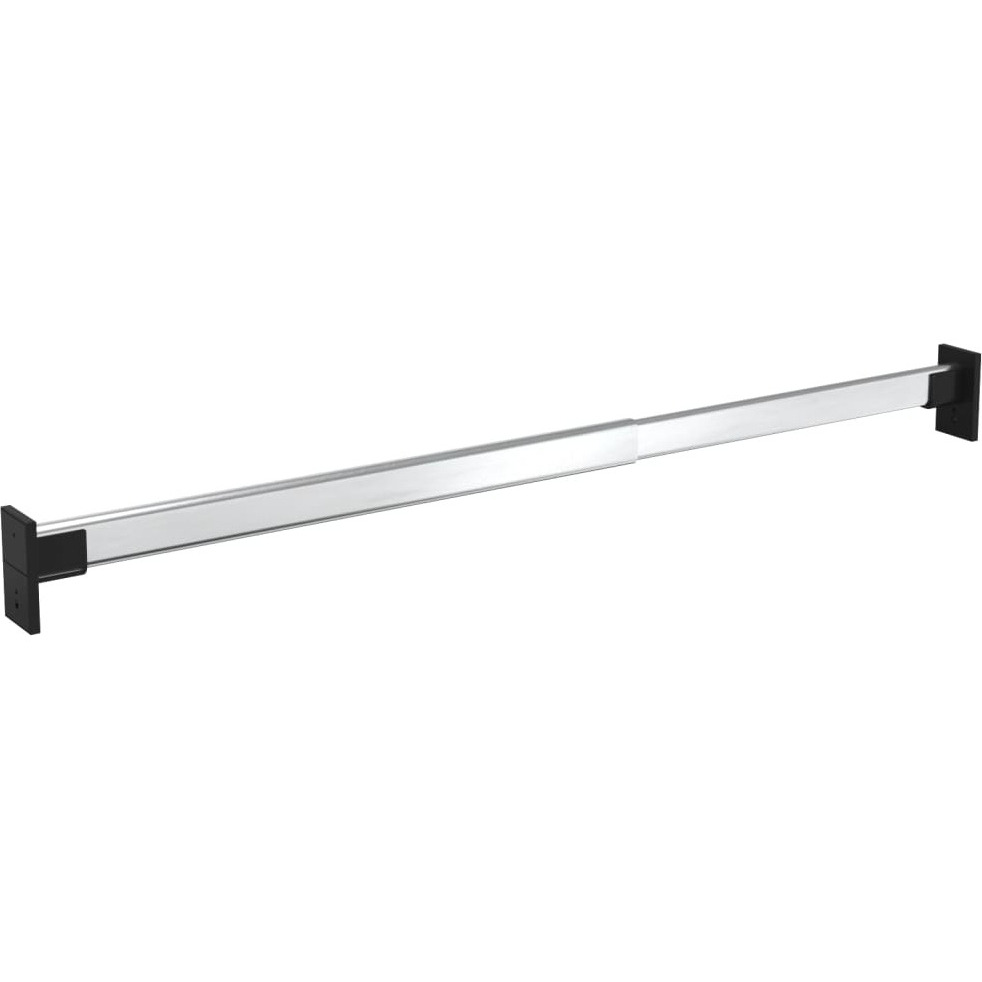 Vidaxl Telescopic Wardrobe Rails 2 Pcs Silver 22.8""-39.4""