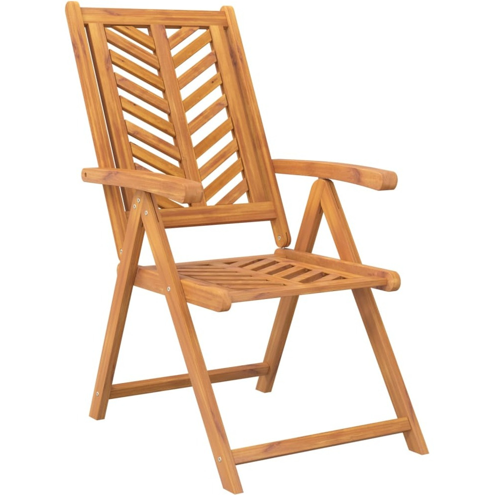 Vidaxl Reclining Patio Chairs 2 Pcs Solid Wood Acacia