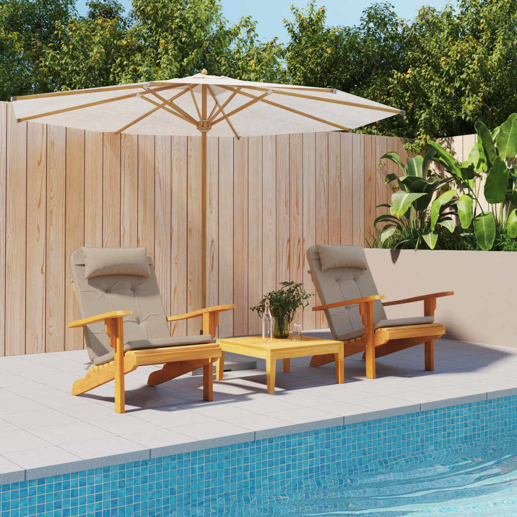 Vidaxl Adirondack Chair Cushions 2 Pcs Taupe Oxford Fabric