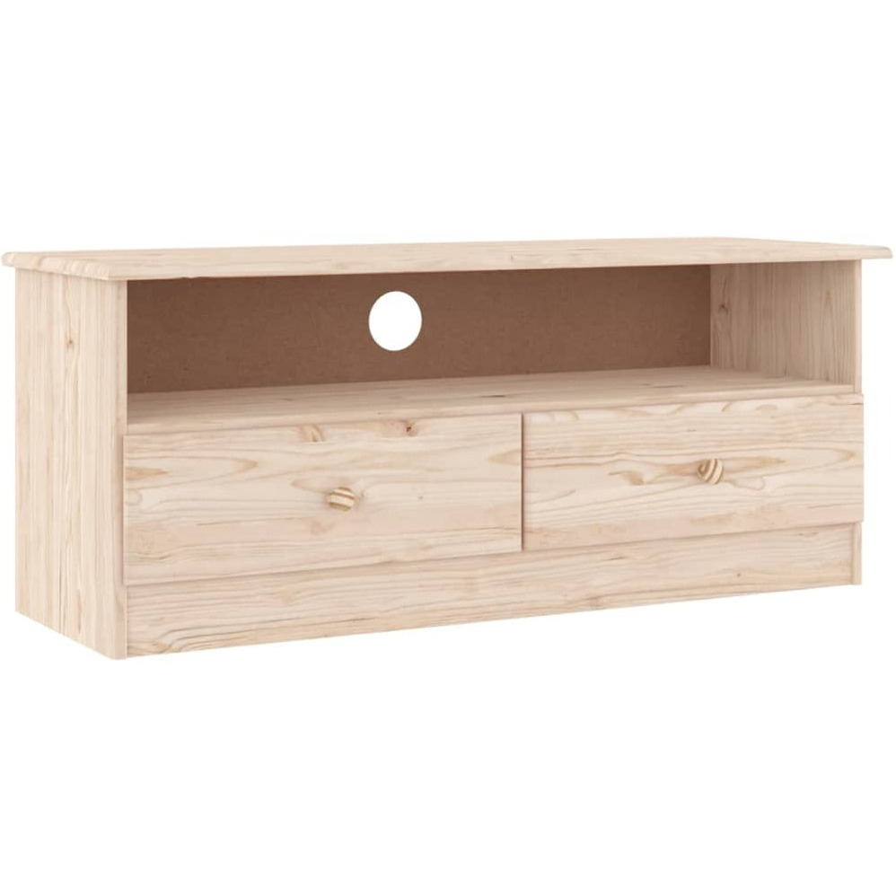 Vidaxl Tv Stand With Drawers Alta 39.4"&quotX13.8"&quotX16.1"" Solid Wood Pine