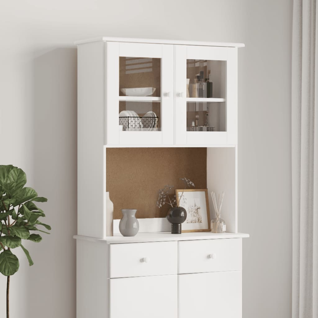 Vidaxl Dresser Top Alta White 30.3"&quotX11.8"&quotX36.2"" Solid Wood Pine