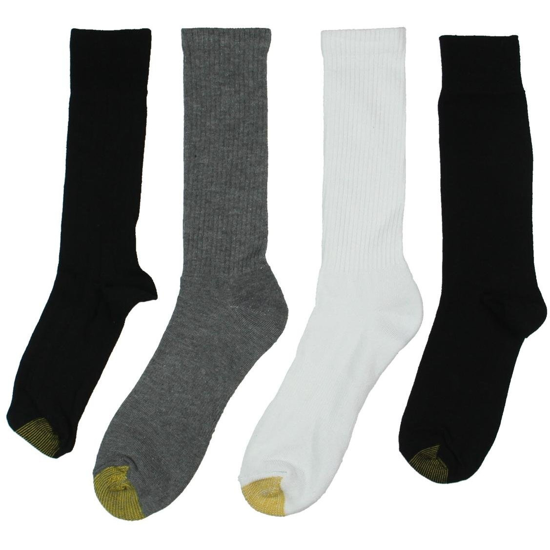 Goldtoe Men's 7 Pairs (4 Dress, 3 Casual) Work Hard Play Hard Socks, Size 10-13