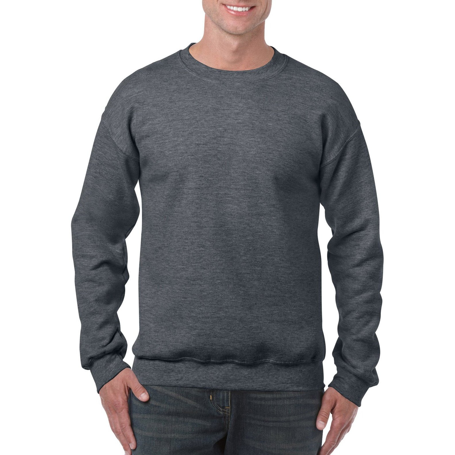 Gildan Men's Heavy Blend Crewneck Sweatshirt - 3X-Large - Dark Heather