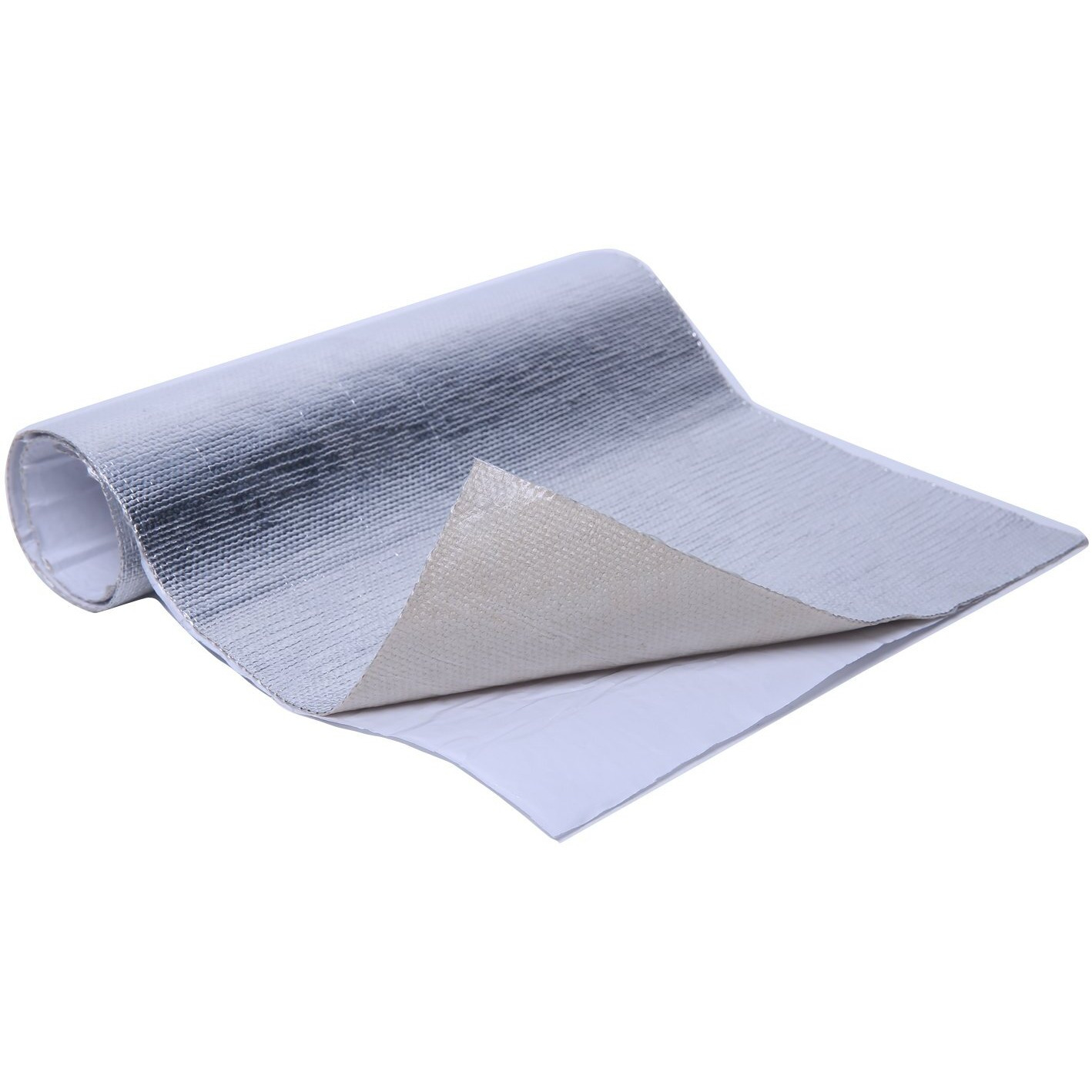 Wisauto Aluminized Heat Shield Thermal Barrier Adhesive Backed Heat Blanket (12'' X 24'')