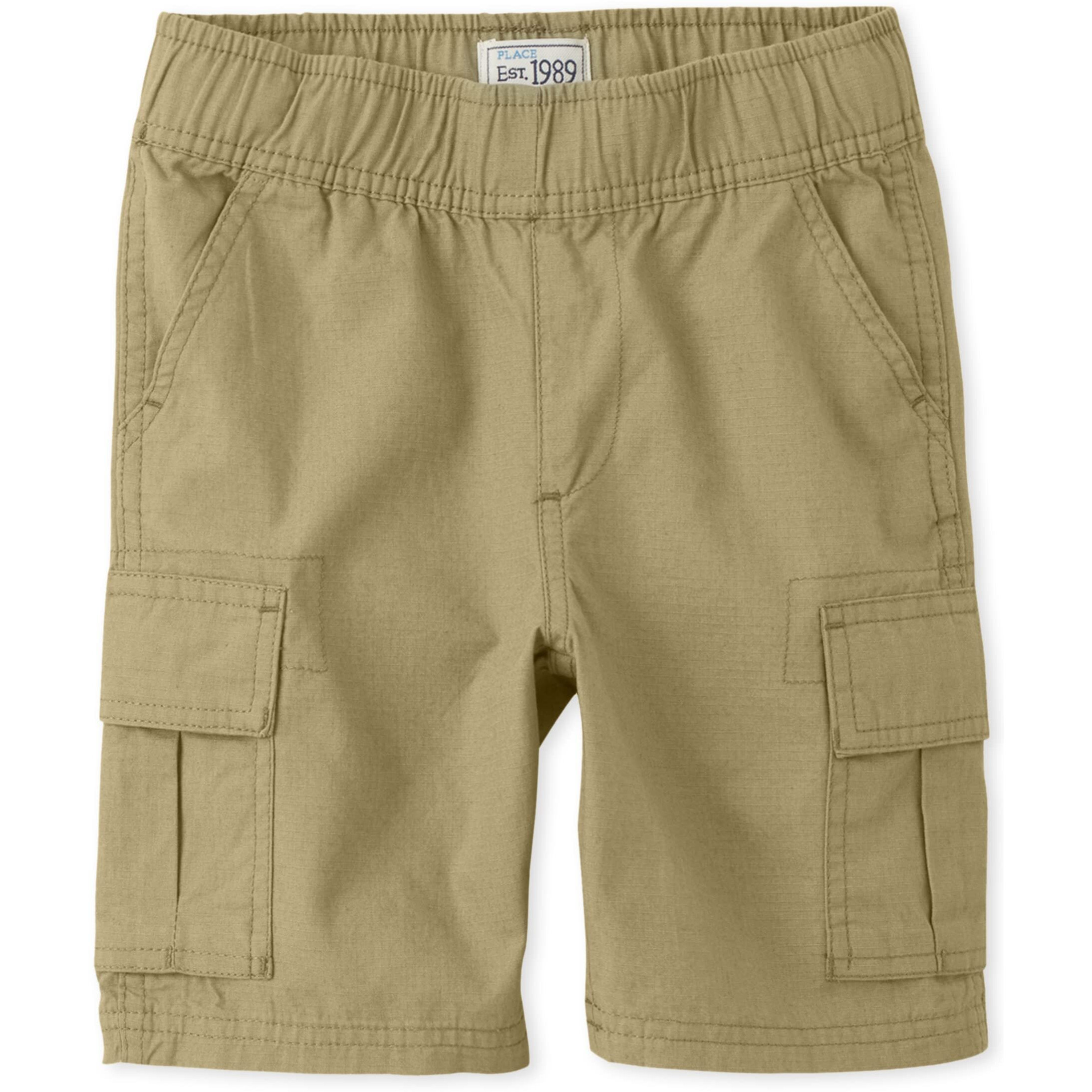 The Children's Place Toddler Boys Pull On Cargo Shorts, Flax Single, 20 (Husky)