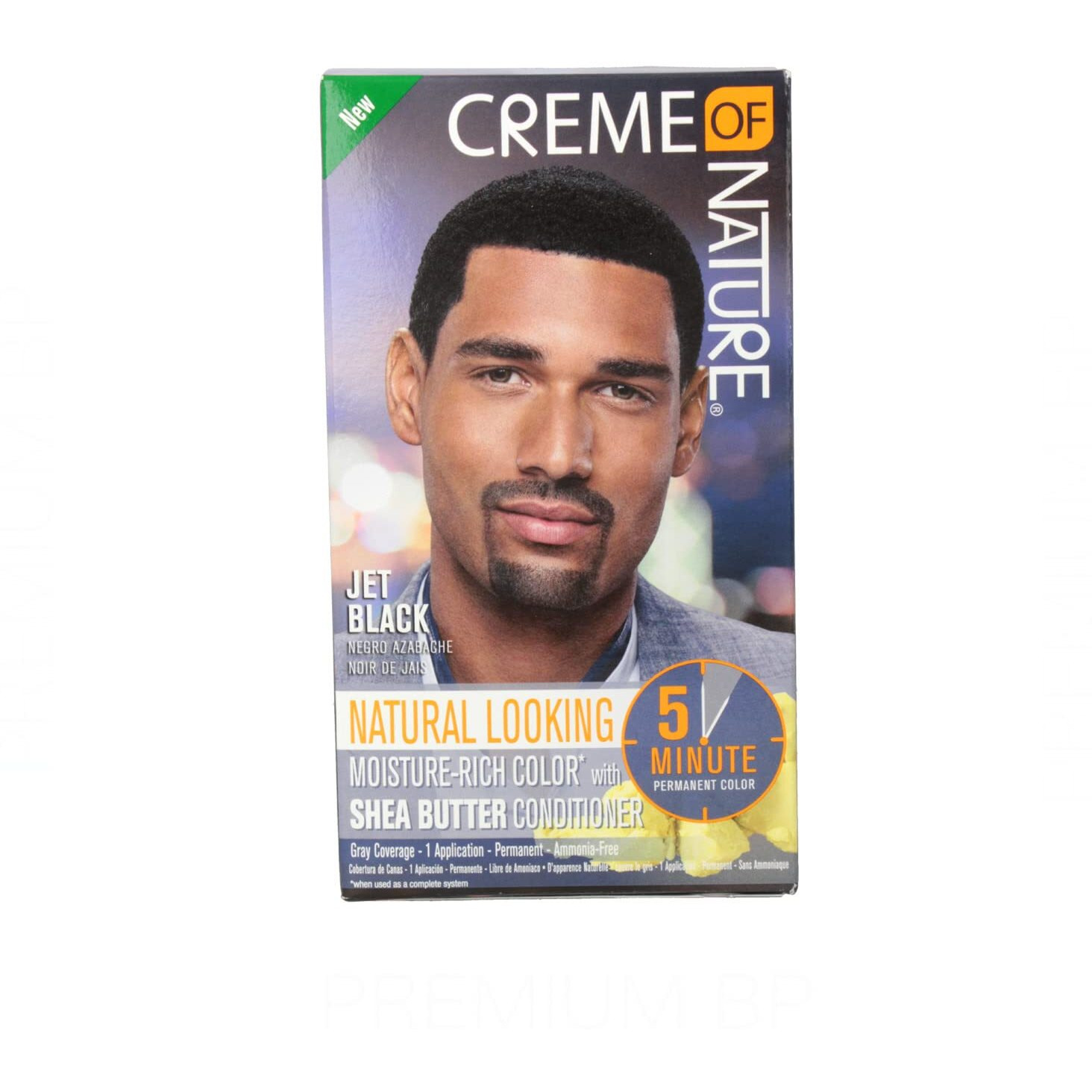 Creme Of Nature Natural Looking Moisture-Rich Color With Shea Butter Conditioner, Jet Black, 1 Application