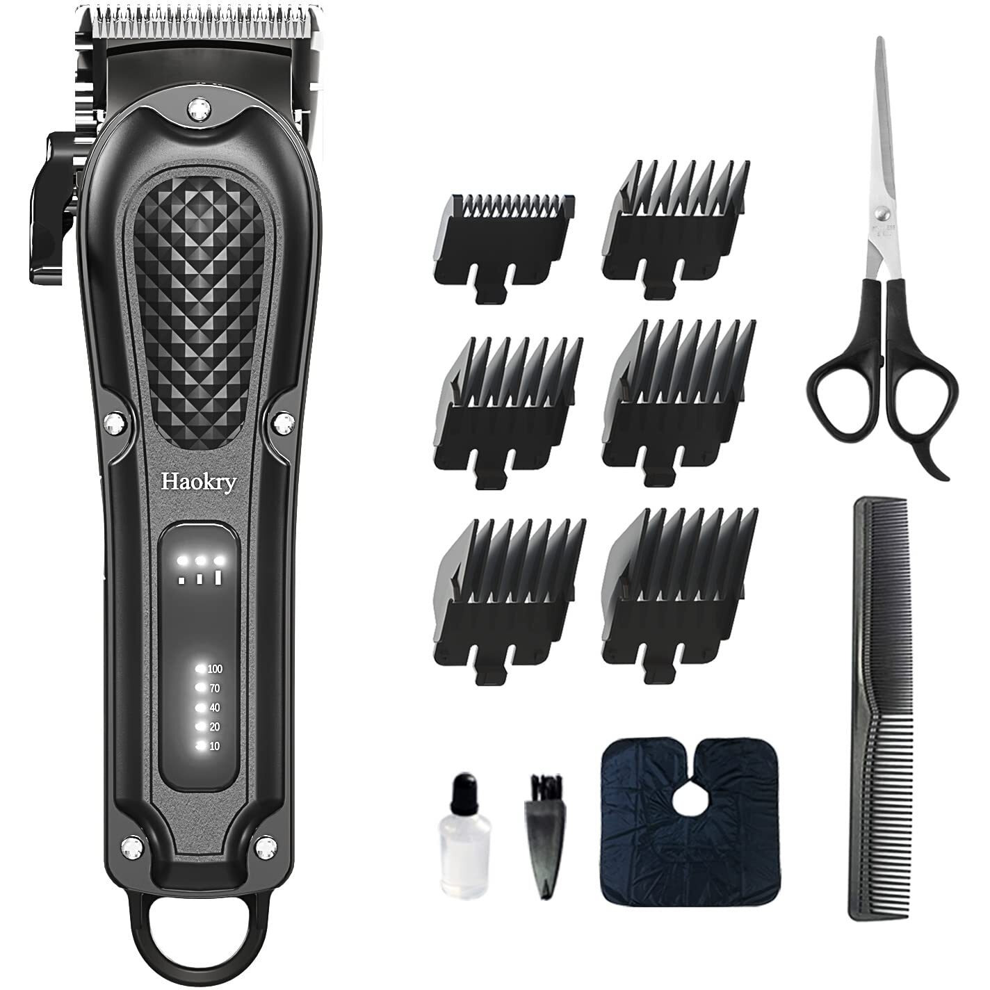Haokry Hair Clippers For Men Professional - Cordless&Corded Barber Clippers For Hair Cutting & Grooming, Rechargeable Beard Trimmer
