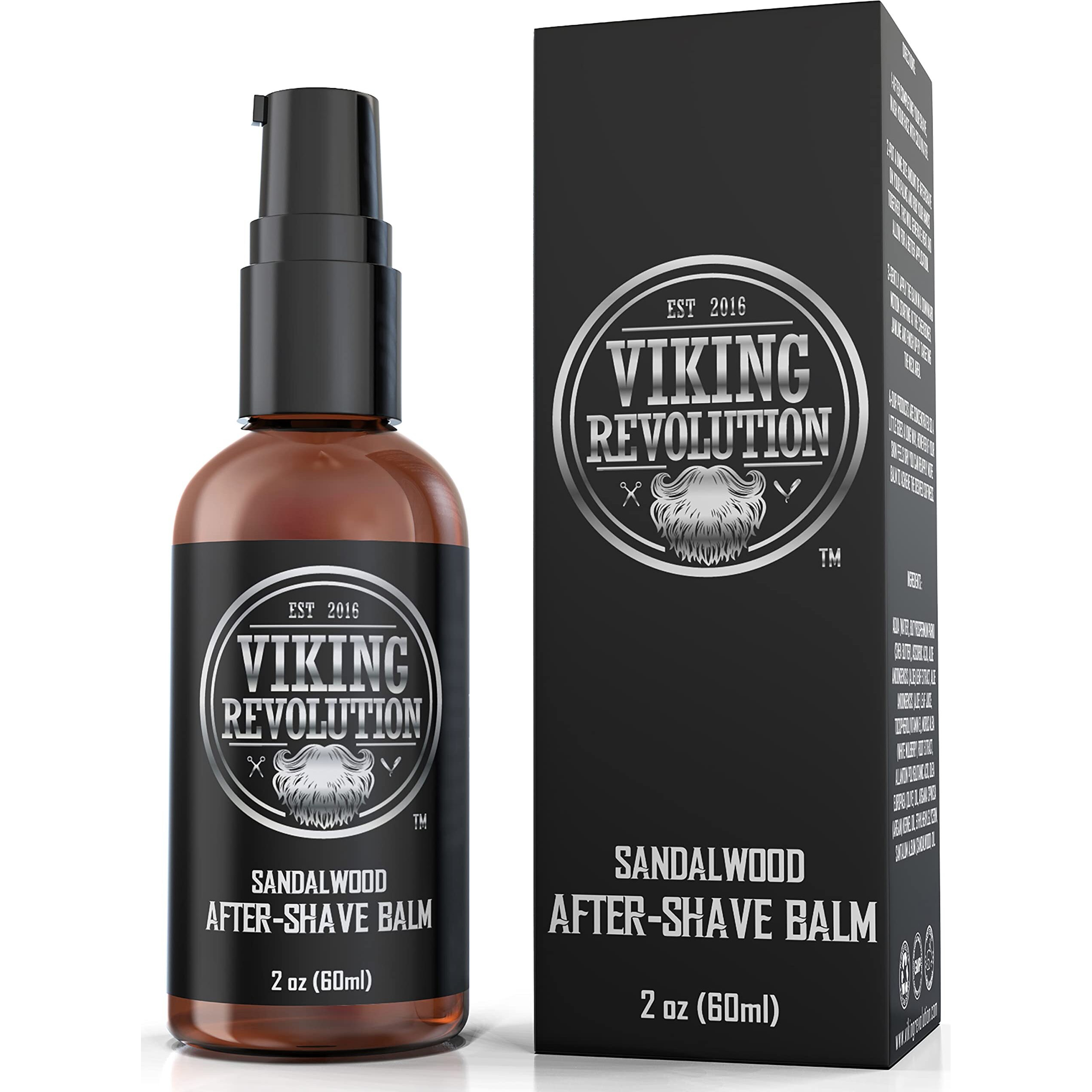 Viking Revolution Luxury After-Shave Balm For Men - Premium After-Shave Lotion - Soothes And Moisturizes Face After Shaving - Eliminates Razor Burn For A Silky Smooth Finish - Sandalwood Scent