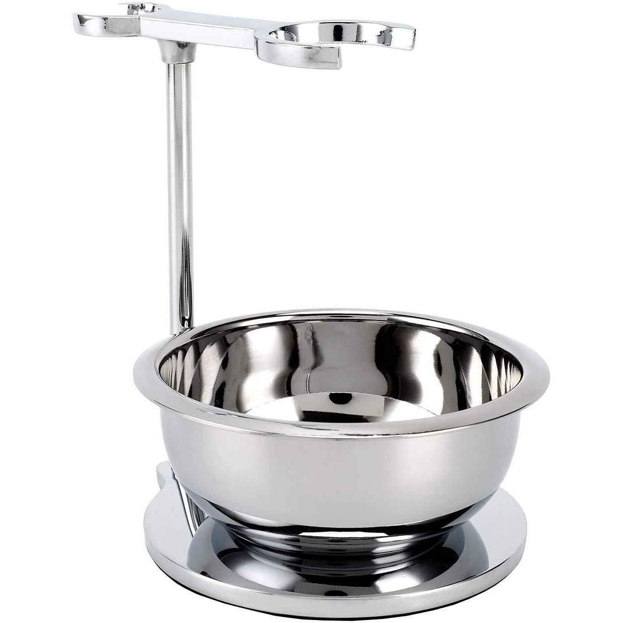 Sanwa Deluxe Heavyweight Shaving Brush Razor Stand With Unbreakable Stainless Steel Shaving Bowl Set,Compatible With Gillette Fusion And Mach 3,Double Edge Safety Razor,Cartridge Razor