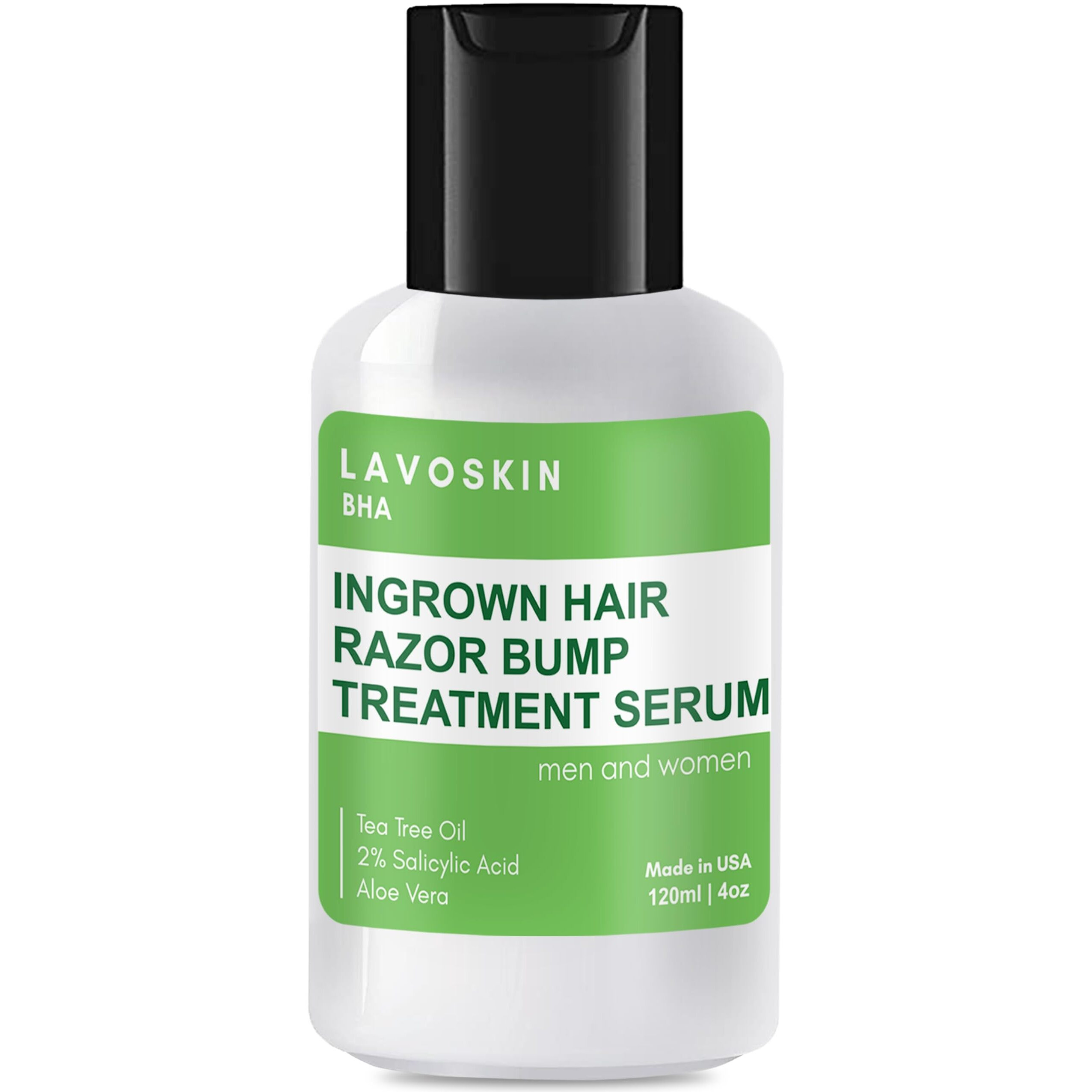Lavo Tea Tree Gel W/Salicylic Acid - Best Ingrown Hair Treatment - Razor Bump And Burn Remover - Bikini Lines & Acne - Use After Shaving, Hair Removal, Waxing, Laser, Electrolysis - For Men And Women