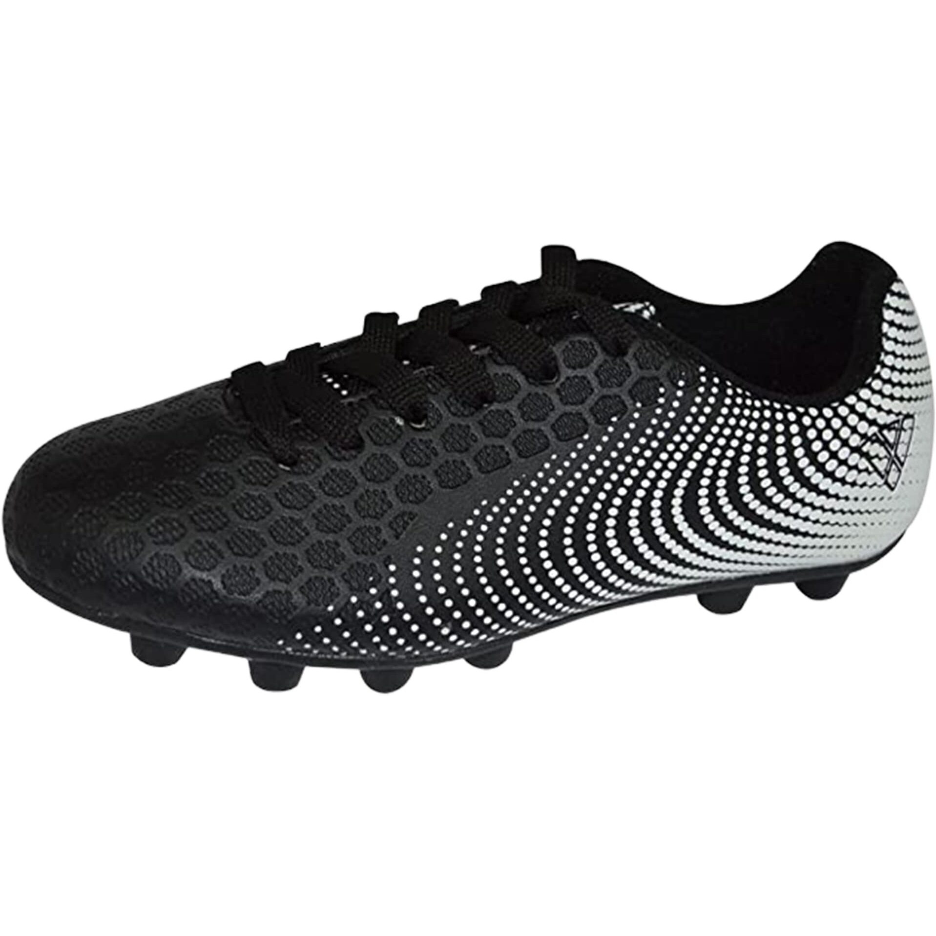 Vizari Stealth Fg Soccer Shoes  Firm Ground Outdoor Soccer Shoes For Boys And Girls  Lightweight And Easy To Wear Youth Outdoor Soccer Cleats  Black/White  Little Kid