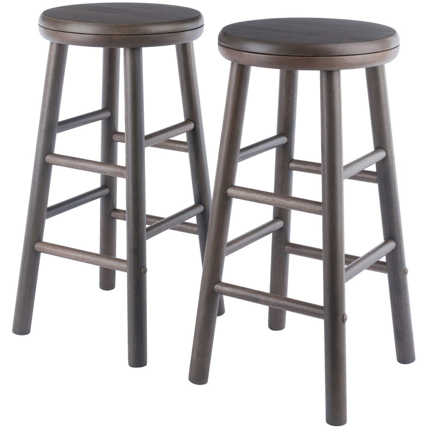 Winsome Wood Shelby 2-Pc Swivel Seat Counter Stool Set - Oyster Gray