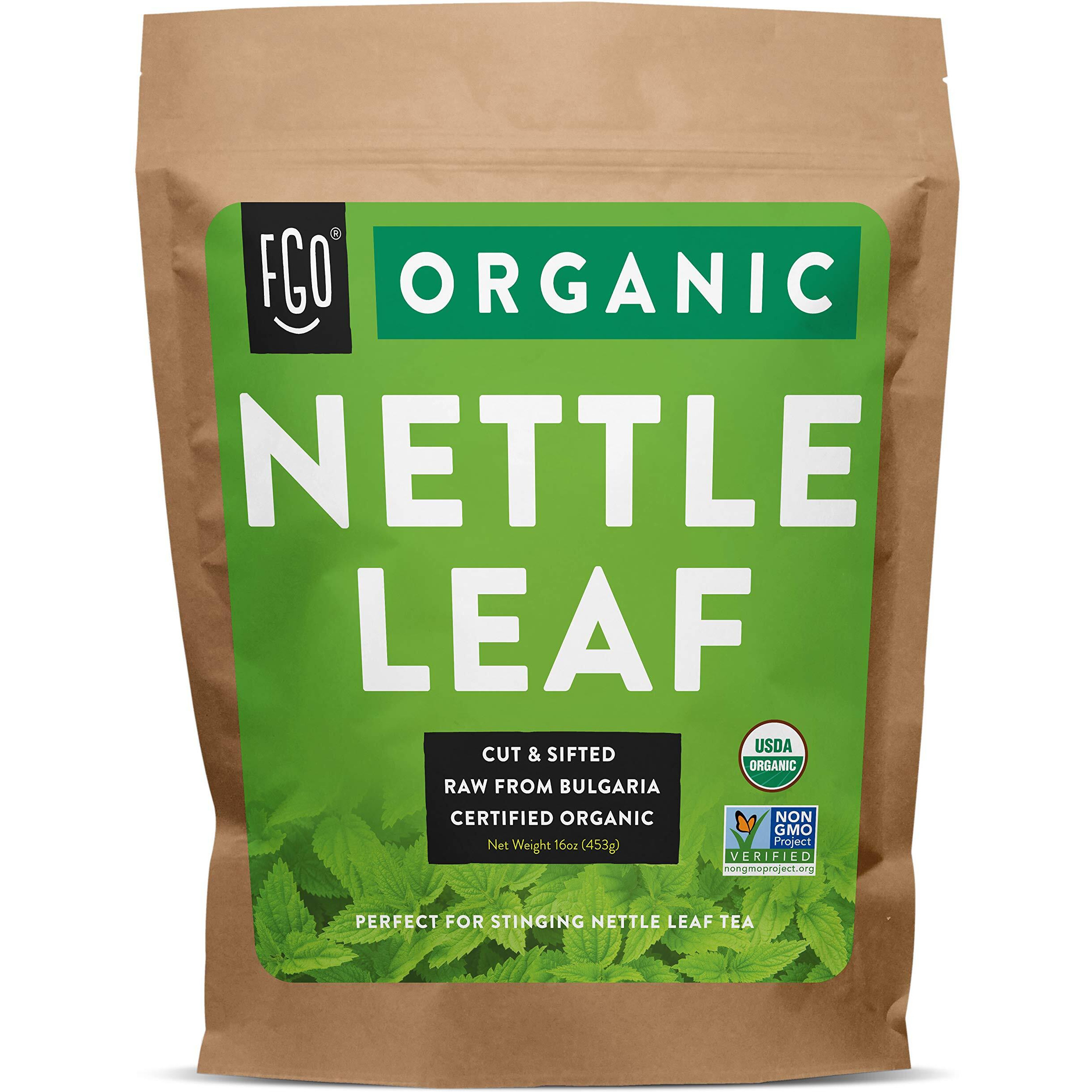 Fgo Organic Nettle Leaf Loose Tea, Resealable Kraft Bag, 16Oz