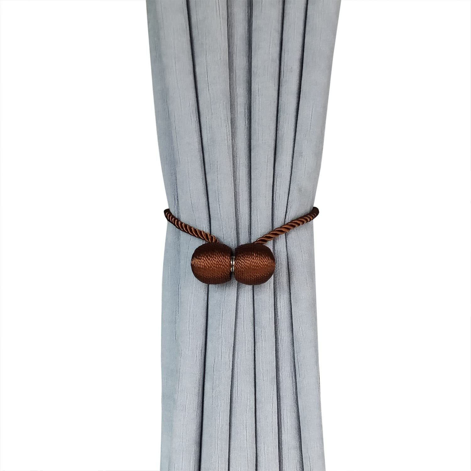 Melaluxe 6 Pack Magnetic Curtain Tiebacks, Decorative Curtain Holdbacks For Window D