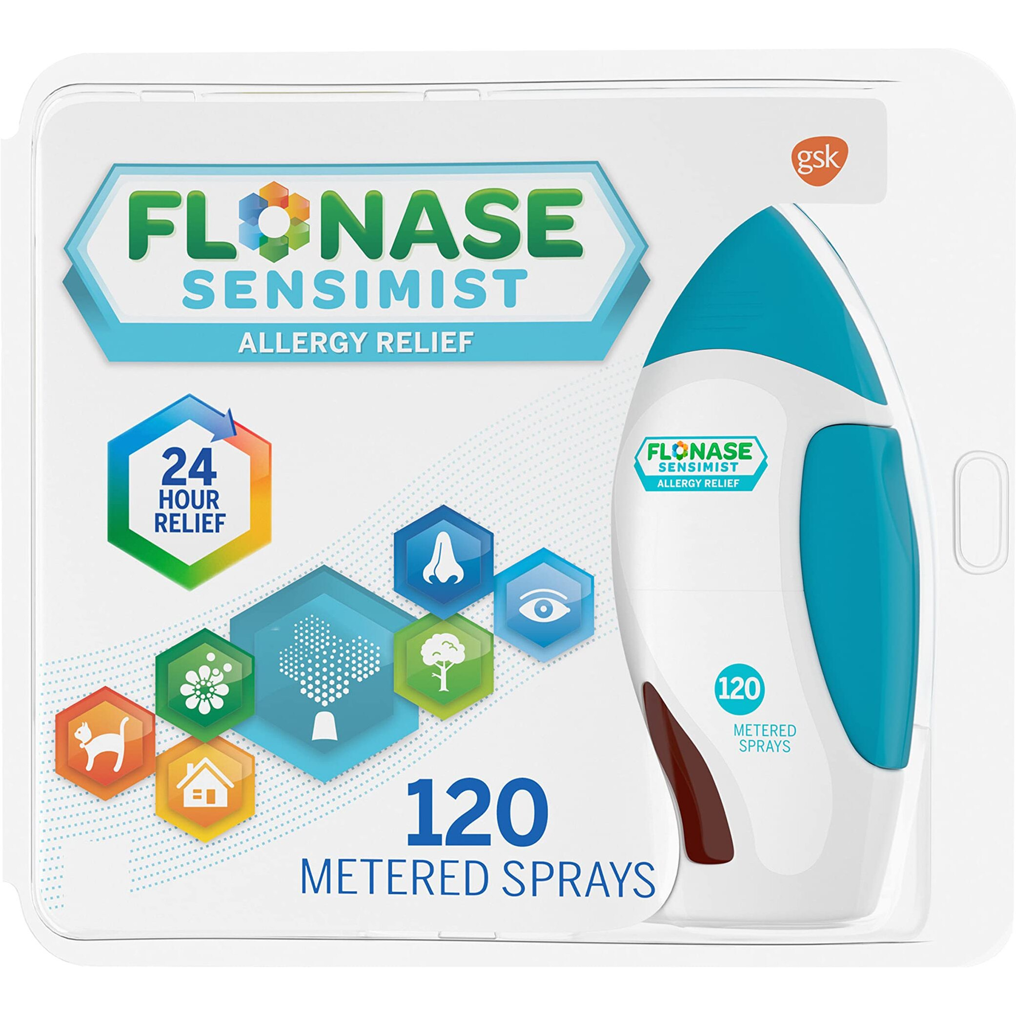 Flonase Sensimist Allergy Relief Nasal Spray Non Drowsy Allergy Medication, Gentle Mist - 120 Sprays