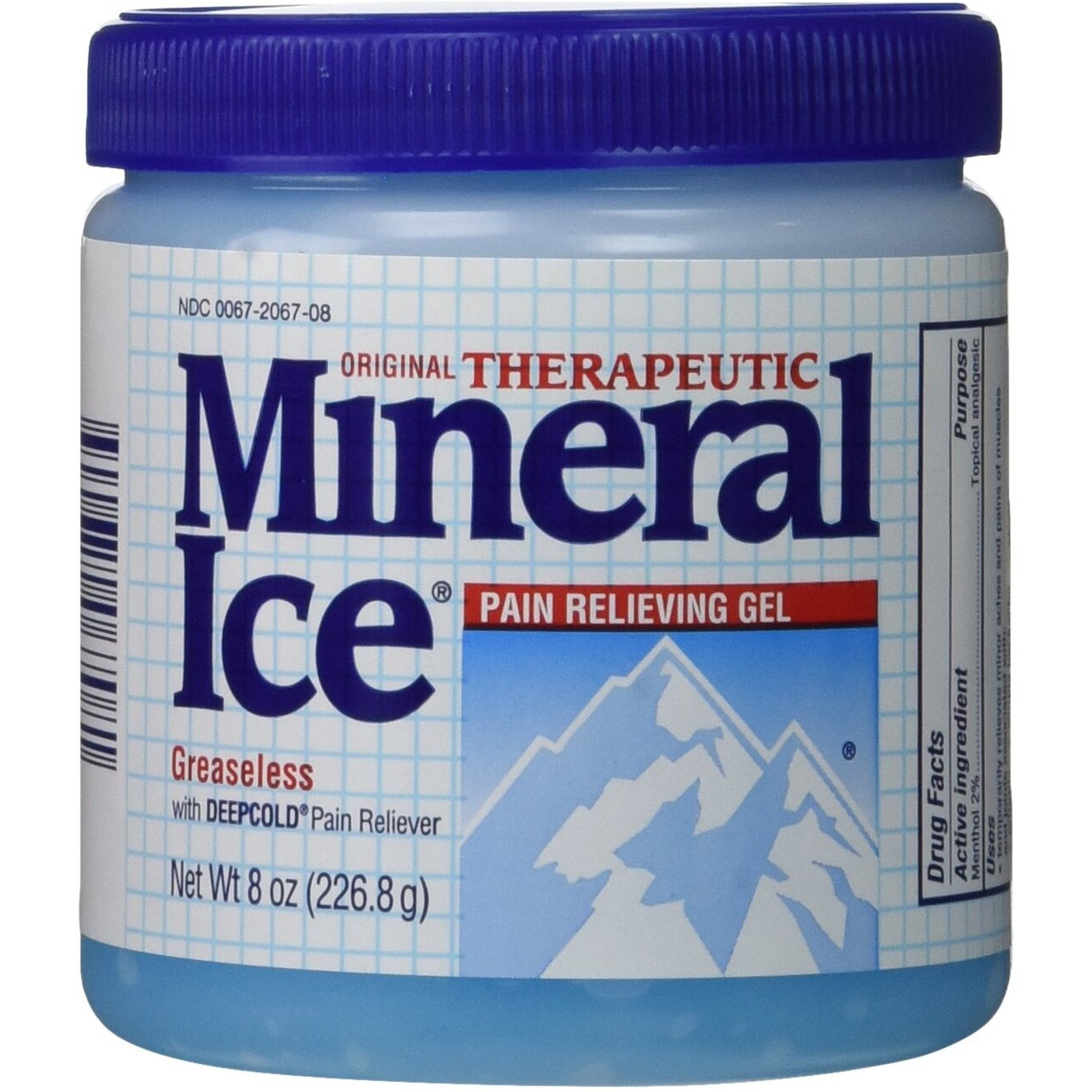 Novartis Mineral Ice Pain Relieving Gel, Original Therapeutic, 2 Count, 8 Ounces.