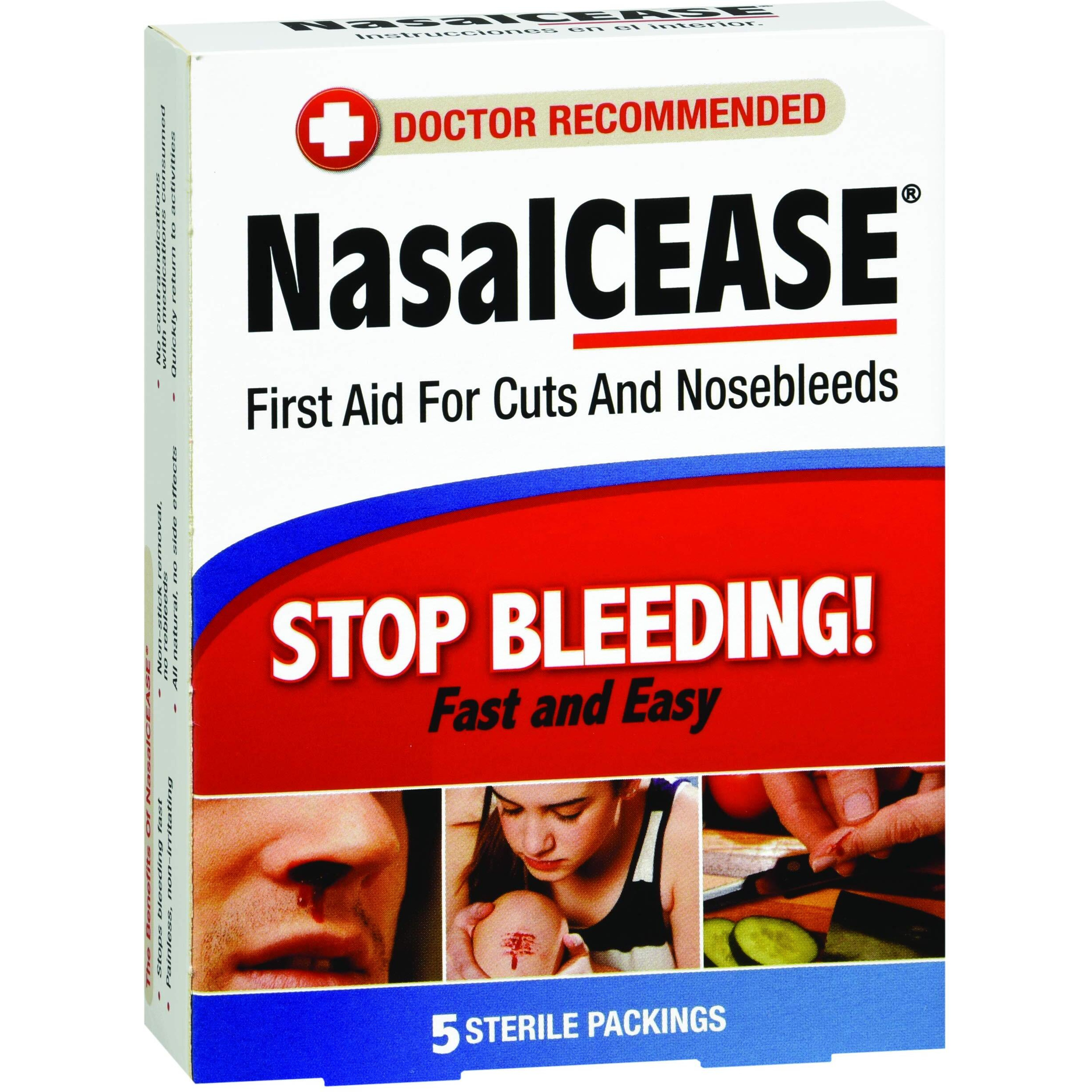 Nasalcease Firstaid Nosebleeds, 5-Count Box