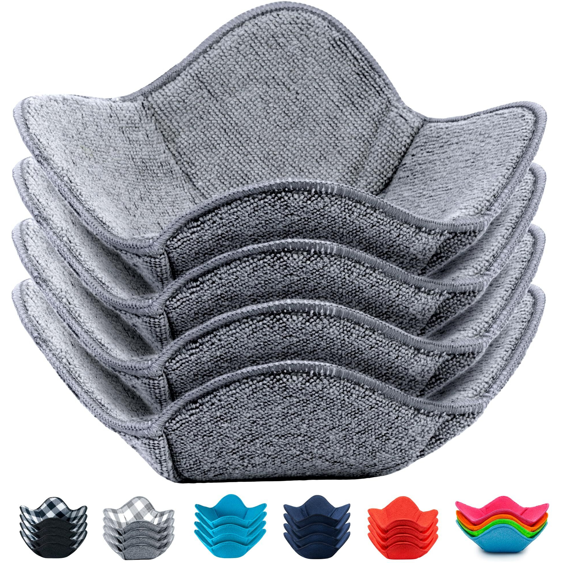 Aticca Microwave Bowl Huggers Holders For Hot Food Set Of 4 Bowl Potholders Soup Bowl Cozy Bowl Hot Pads Hot Bowl Holder Multipurpose Hot Heat Proof Plate Holder Pot Holders For Bowls