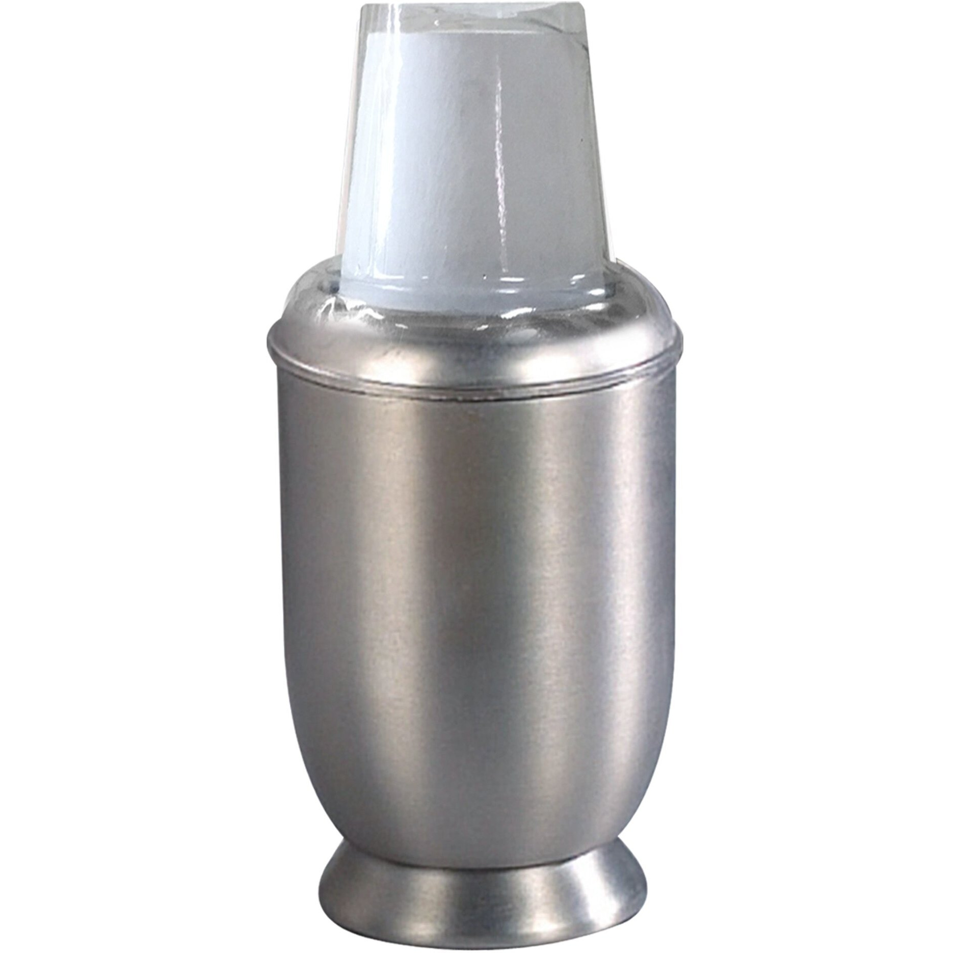 Nu Steel Nusteel Rosemont Dixie Modern Sleek Metal Compact Small Disposable Paper Cup Dispenser Storage Holder For Rinsing For Bathroom Vanity Countertops, Fits 3 Oz. Paper Cups, Brushed Finish