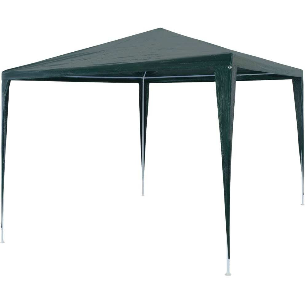 Vidaxl Party Tent Pe Green 9'10"&quotX9'10""