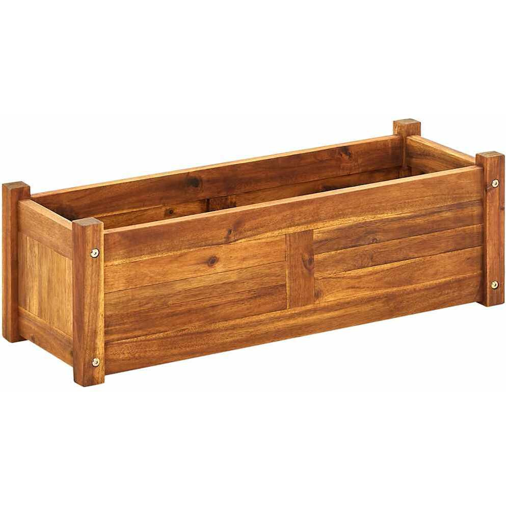 Vidaxl Garden Raised Bed Acacia Wood 29.9"&quotX10.9"&quotX9.8""