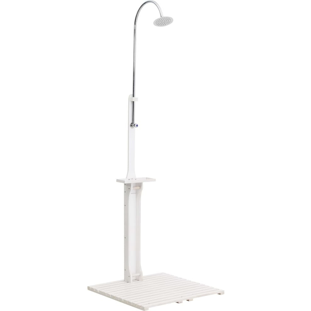 Vidaxl Garden Shower White Wood