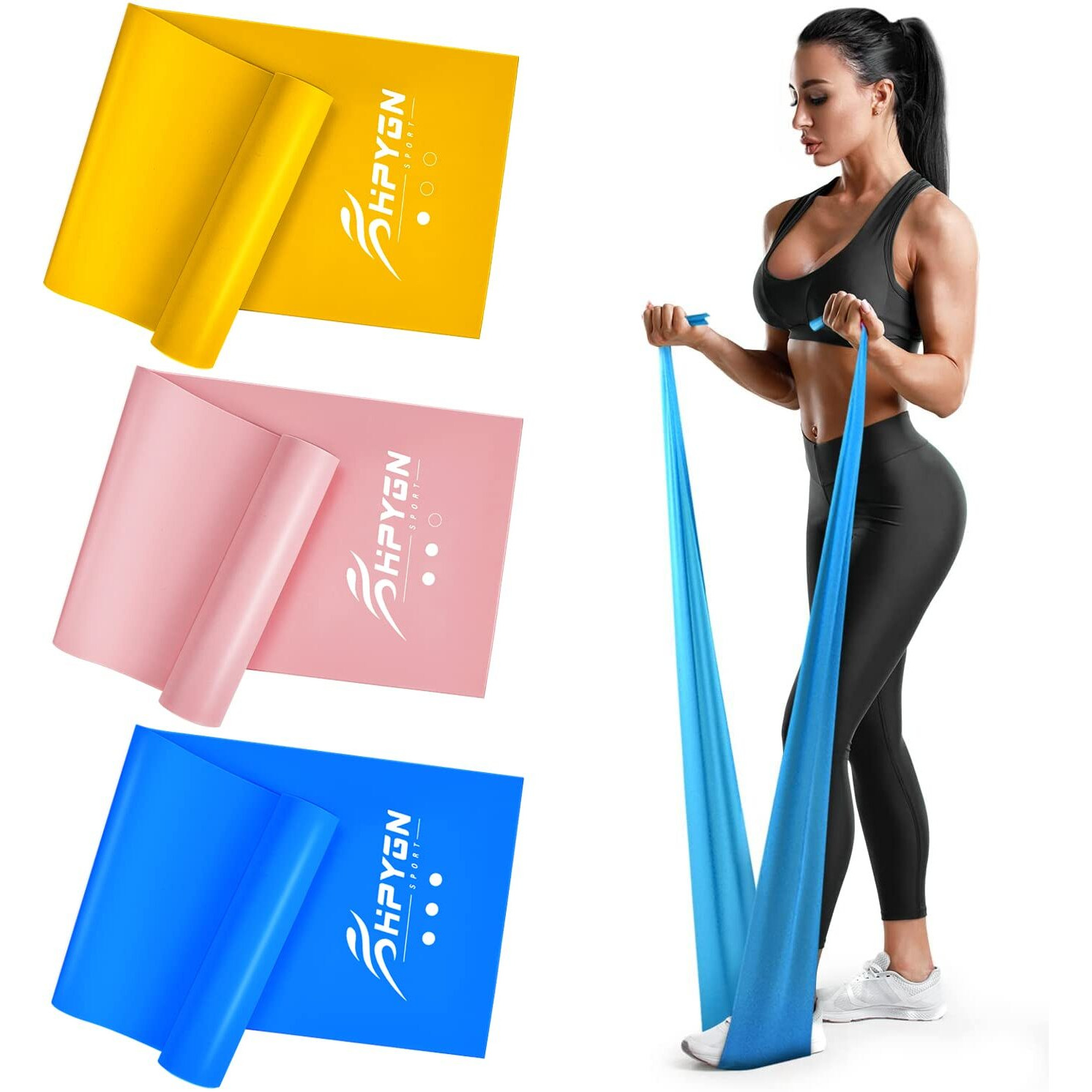 Resistance Bands, Exercise Bands Resistance, Physical Therapy Bands, Strength Training, Yoga, Pilates, Stretching, Non-Latex Elastic Band With Different Strengths,Workout Bands For Home