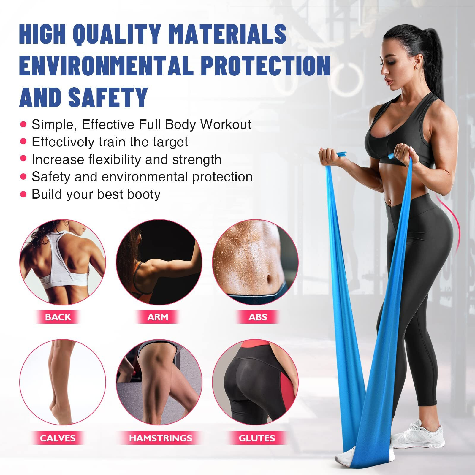 Resistance Bands, Exercise Bands Resistance, Physical Therapy Bands, Strength Training, Yoga, Pilates, Stretching, Non-Latex Elastic Band With Different Strengths,Workout Bands For Home