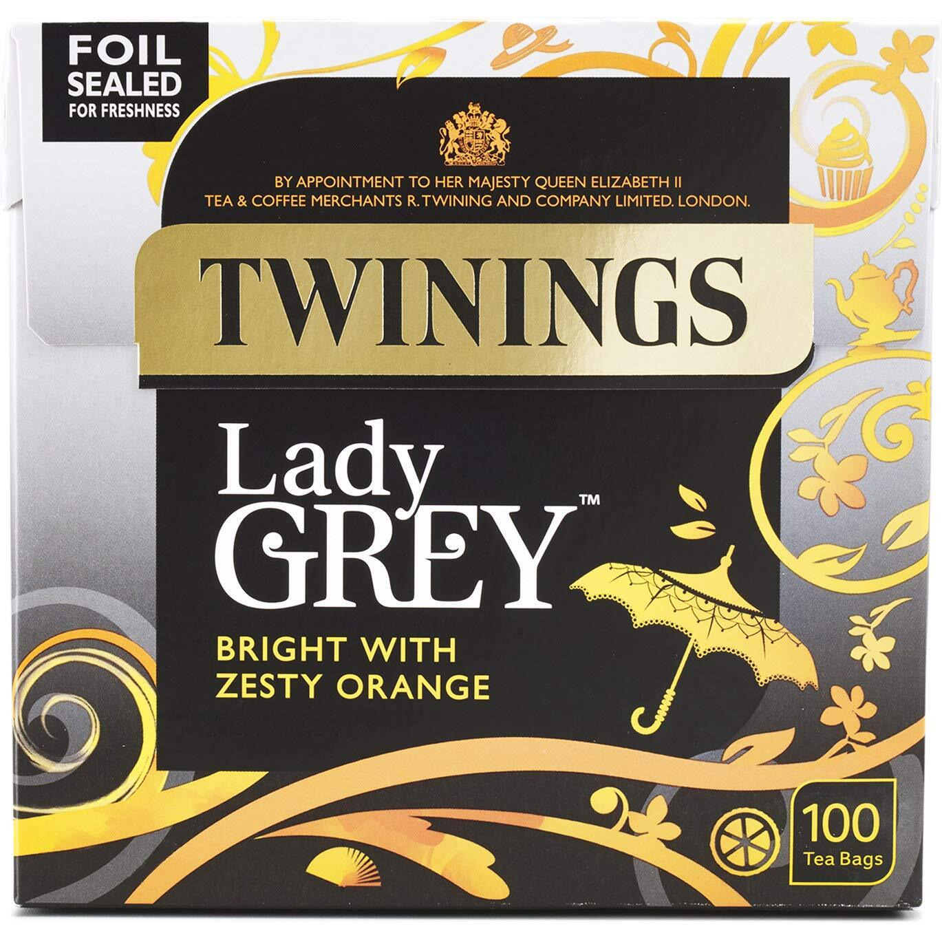 Twinings - Lady Grey Zesty, Orange & Bright - 100 Tea Bags - 250G