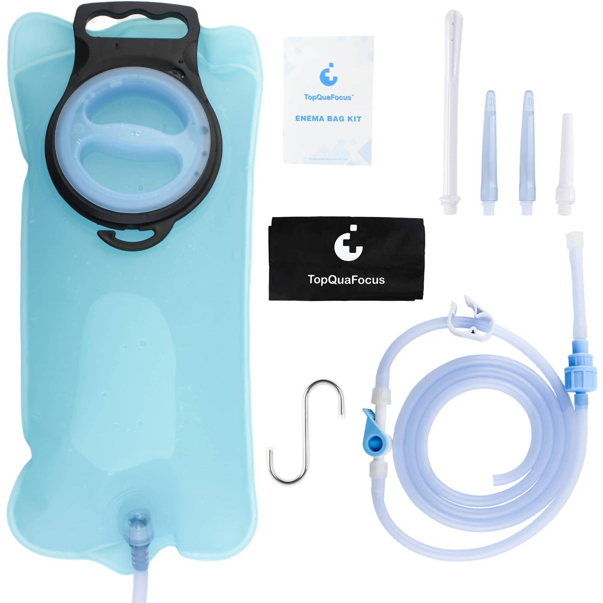 Topquafocus Home Coffee Enema Bag Kit With 65Ft Silicone Tube Portable Enema Bag For Men Women Colon Cleansing