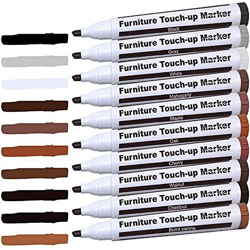 Furniture Repair Kit Wood Markers Wax Sticks, For Stains, Scratches, Wood Floors, Tables, Desks, Carpenters, Bedposts, Touch Ups, And Cover Ups (21)