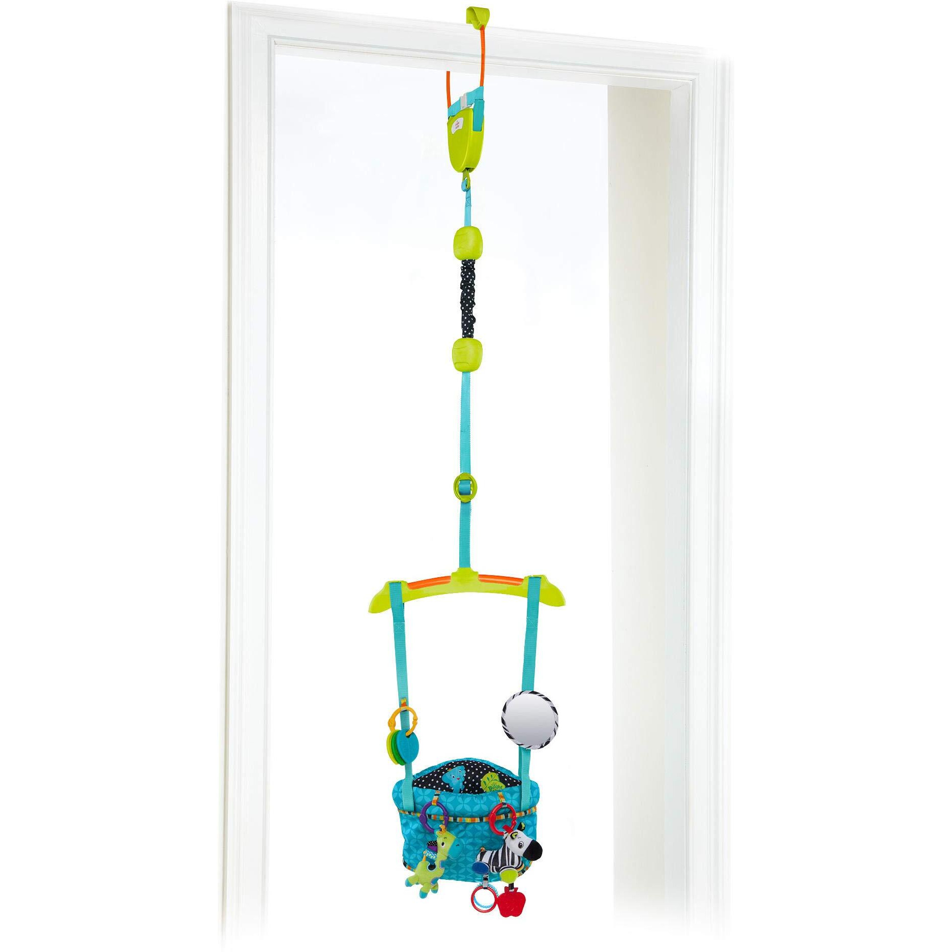 Bright Starts Bounce N Spring Deluxe Door Jumper For Baby With Adjustable Strap, 6 Months And Up, Max Weight 26 Lbs