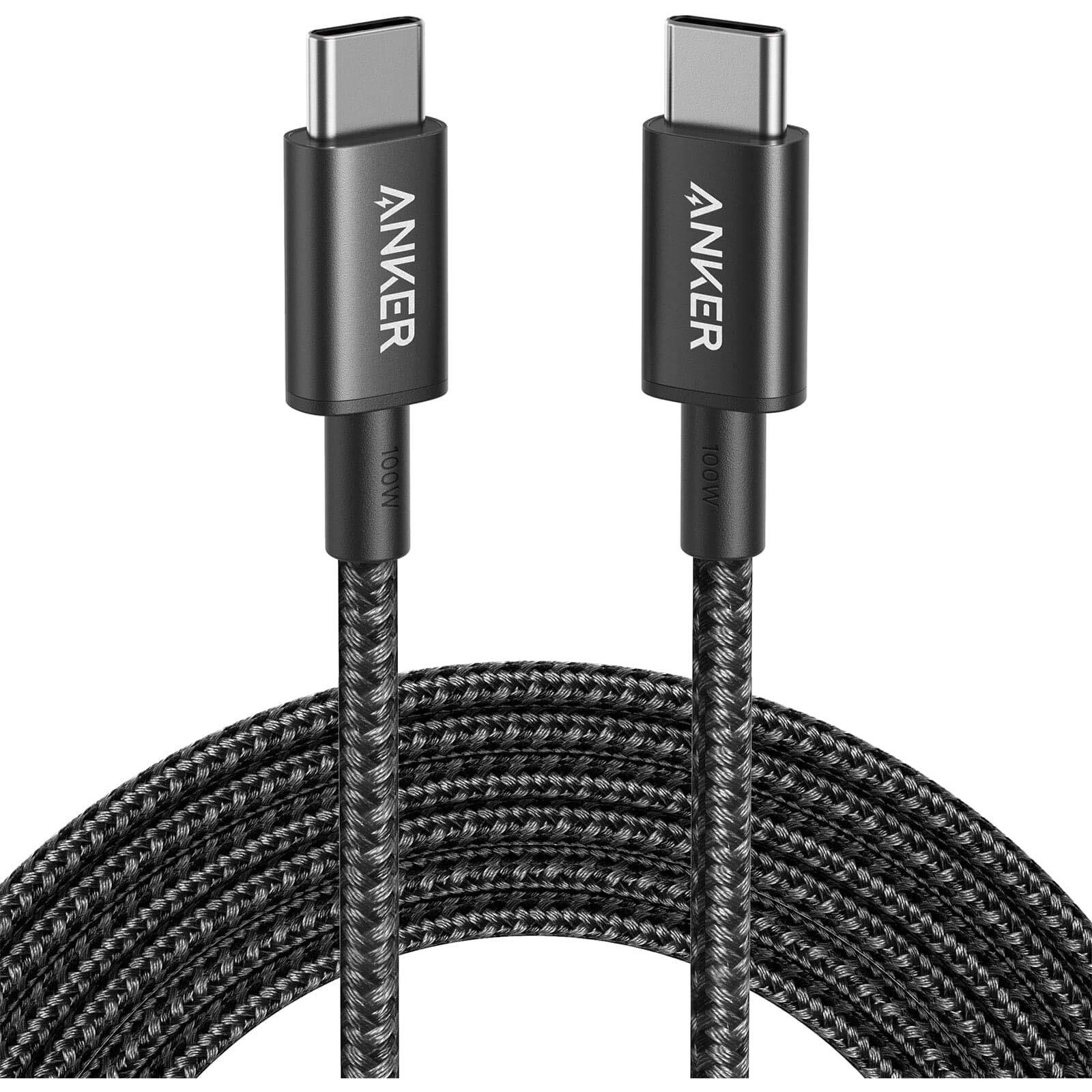 Anker Usb C Cable 100W 10Ft, New Nylon Usb C To Usb C Cable 20, Type C Charging Cable Fast Charge For Macbook Pro 2020, Ipad Pro 2020, Ipad Air 4, Galaxy S20 Plus S9, Pixel, Switch, Lg V20, And More
