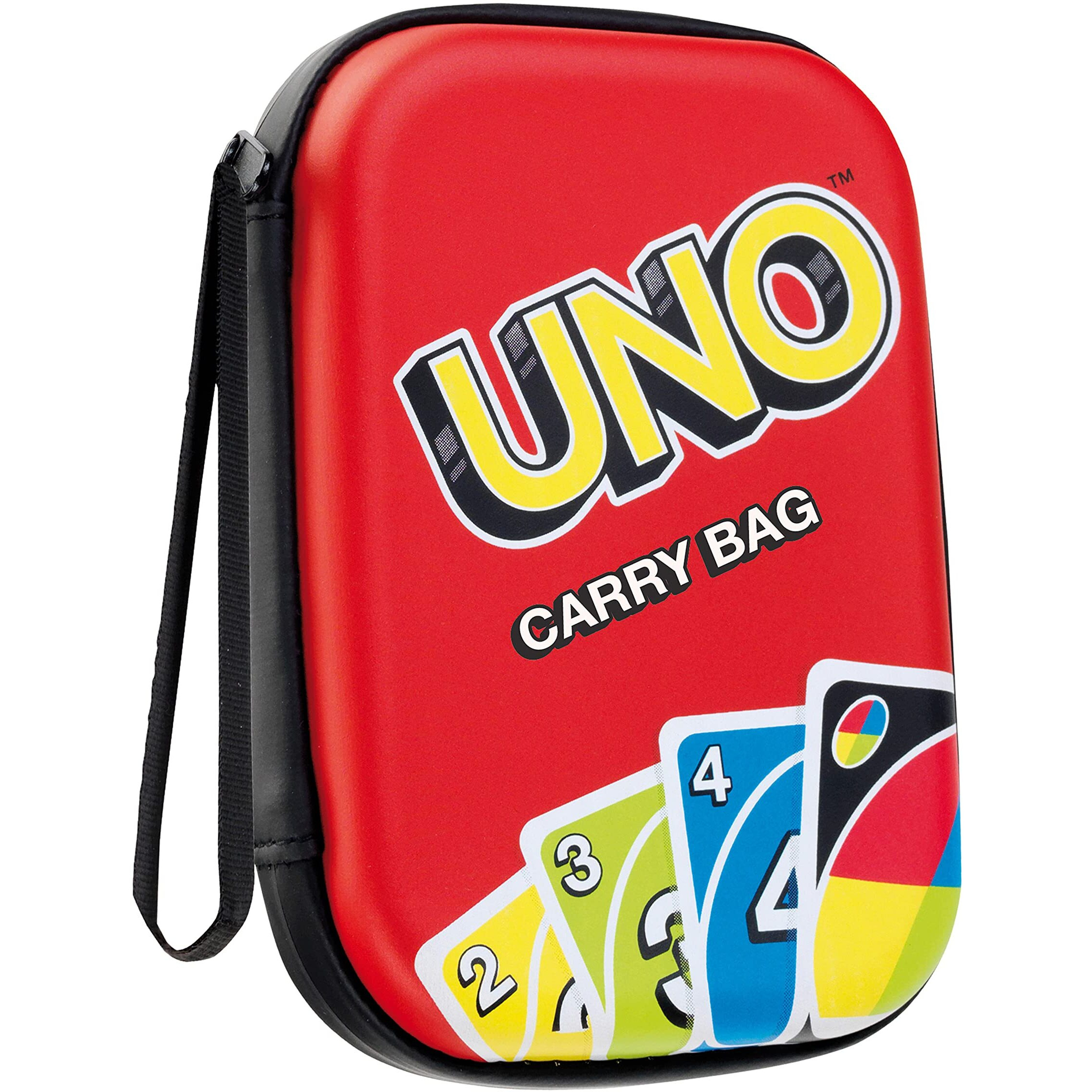 Uno Carry Bag - Holds Uno Game Cards, Stow The Game Instructions In The Mesh Compartment, Sturdy Zip Up Case