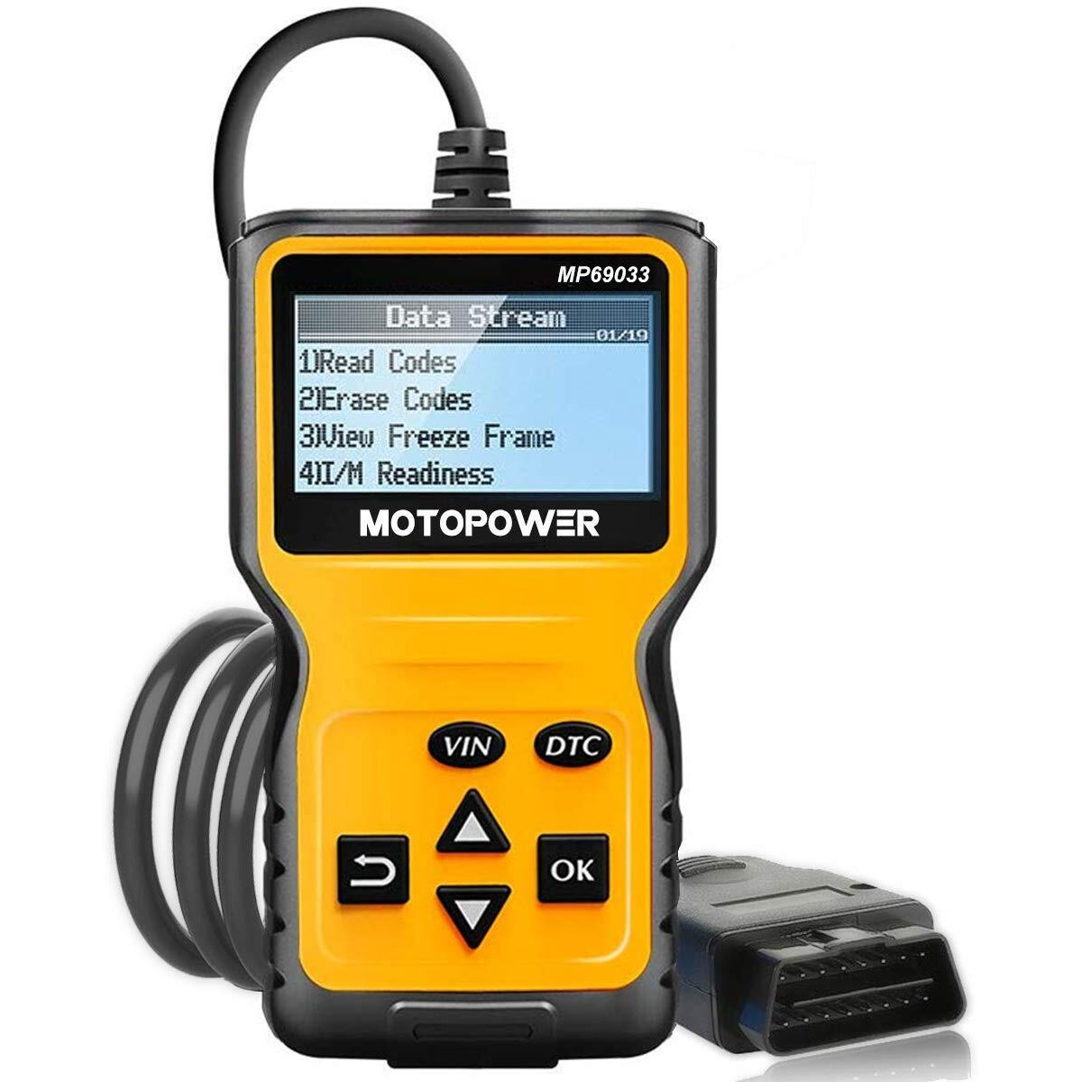 Motopower Mp69033 Car Obd2 Scanner Code Reader Engine Fault Code Reader Scanner Can Diagnostic Scan Tool For All Obd Ii Protocol Cars Since 1996, Yellow