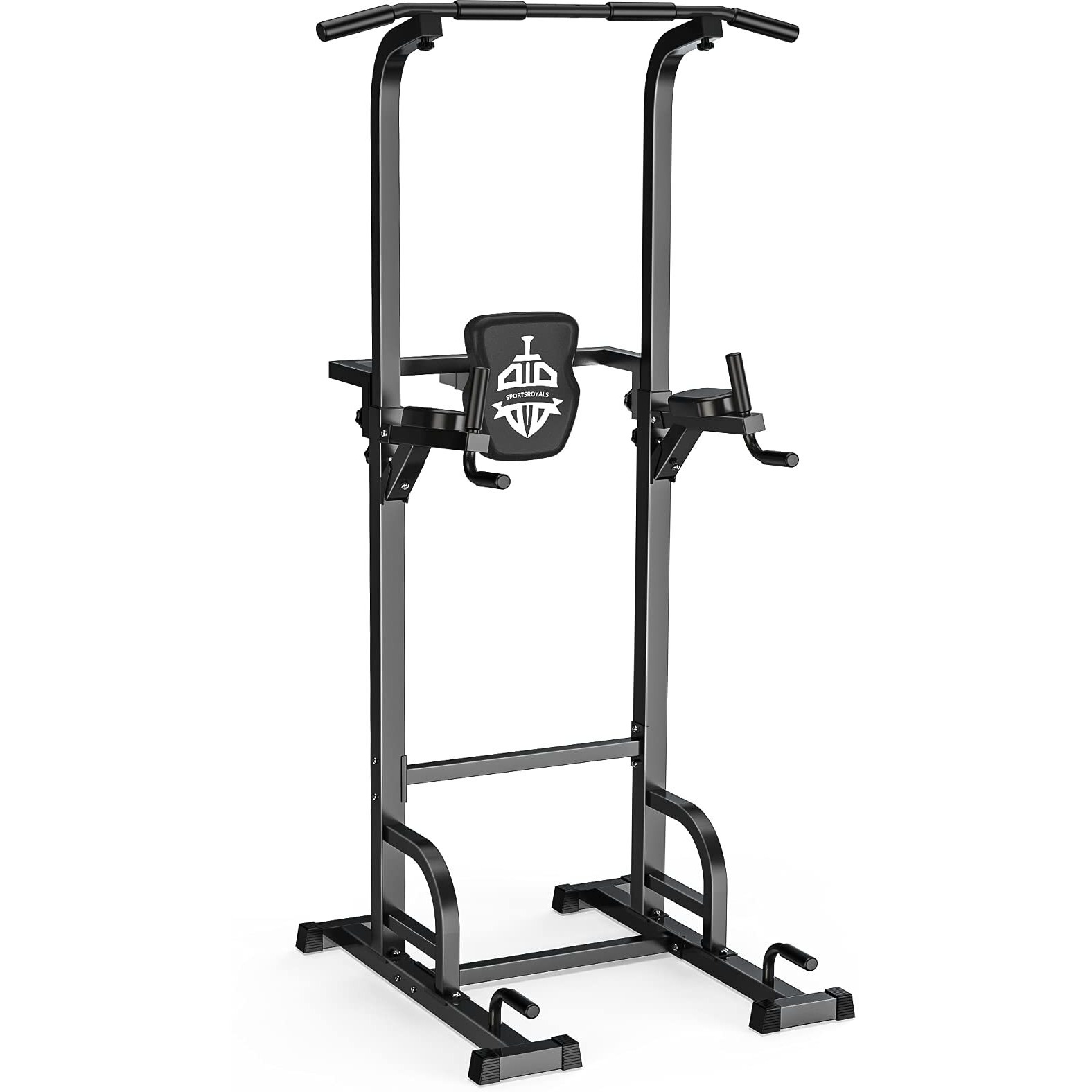 Sportsroyals Power Tower Dip Station Pull Up Bar For Home Gym Strength Training Workout Equipment, 400Lbs