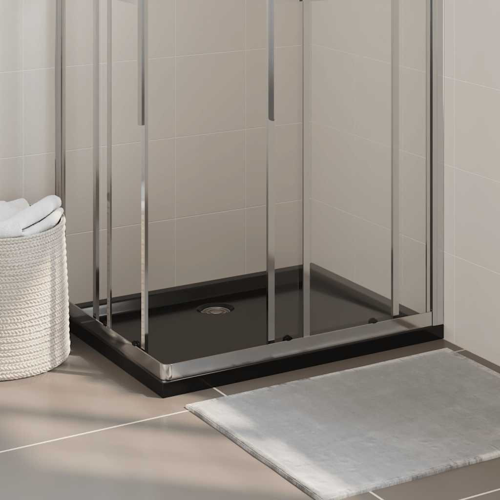 Vidaxl Rectangular Abs Shower Base Tray Black 27.6"&quotX35.4""