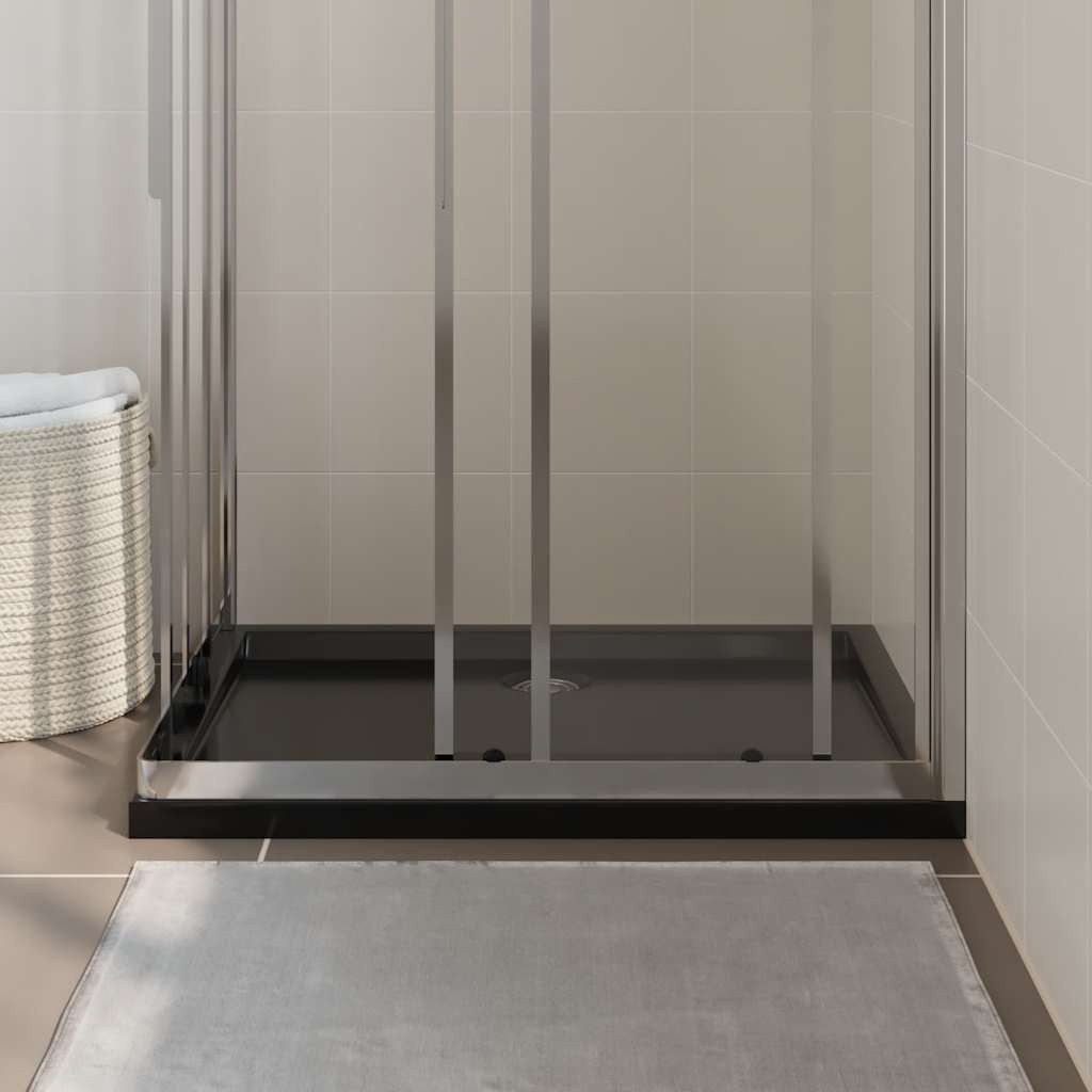 Vidaxl Rectangular Abs Shower Base Tray Black 27.6"&quotX35.4""