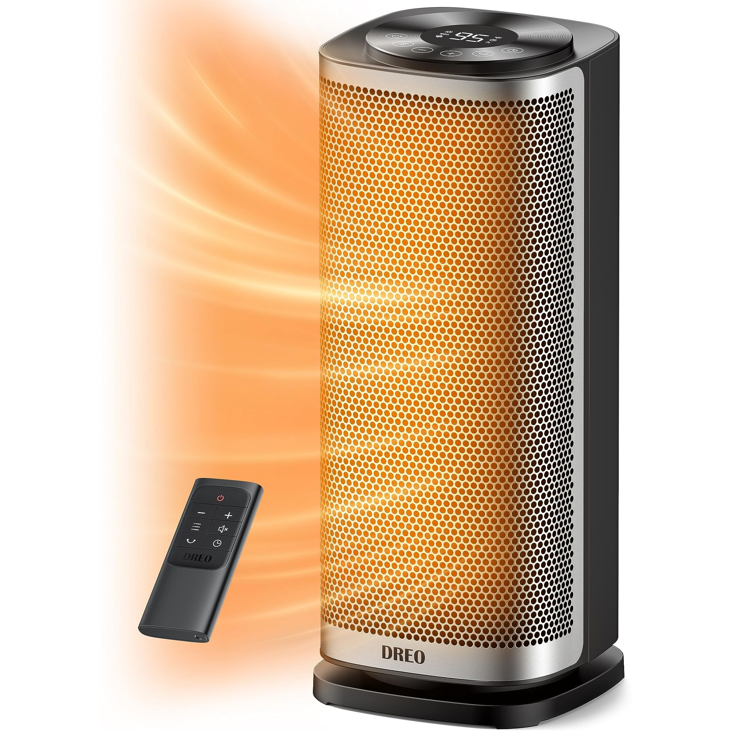 Dreo Space Heaters For Indoor Use Large Room Safe - 1500W Fast Heating Ceramic Electric & Portable Heaters With Thermostat, Oscillation, Tip-Over & Overheat Protection, For Office, Bedroom, And Home