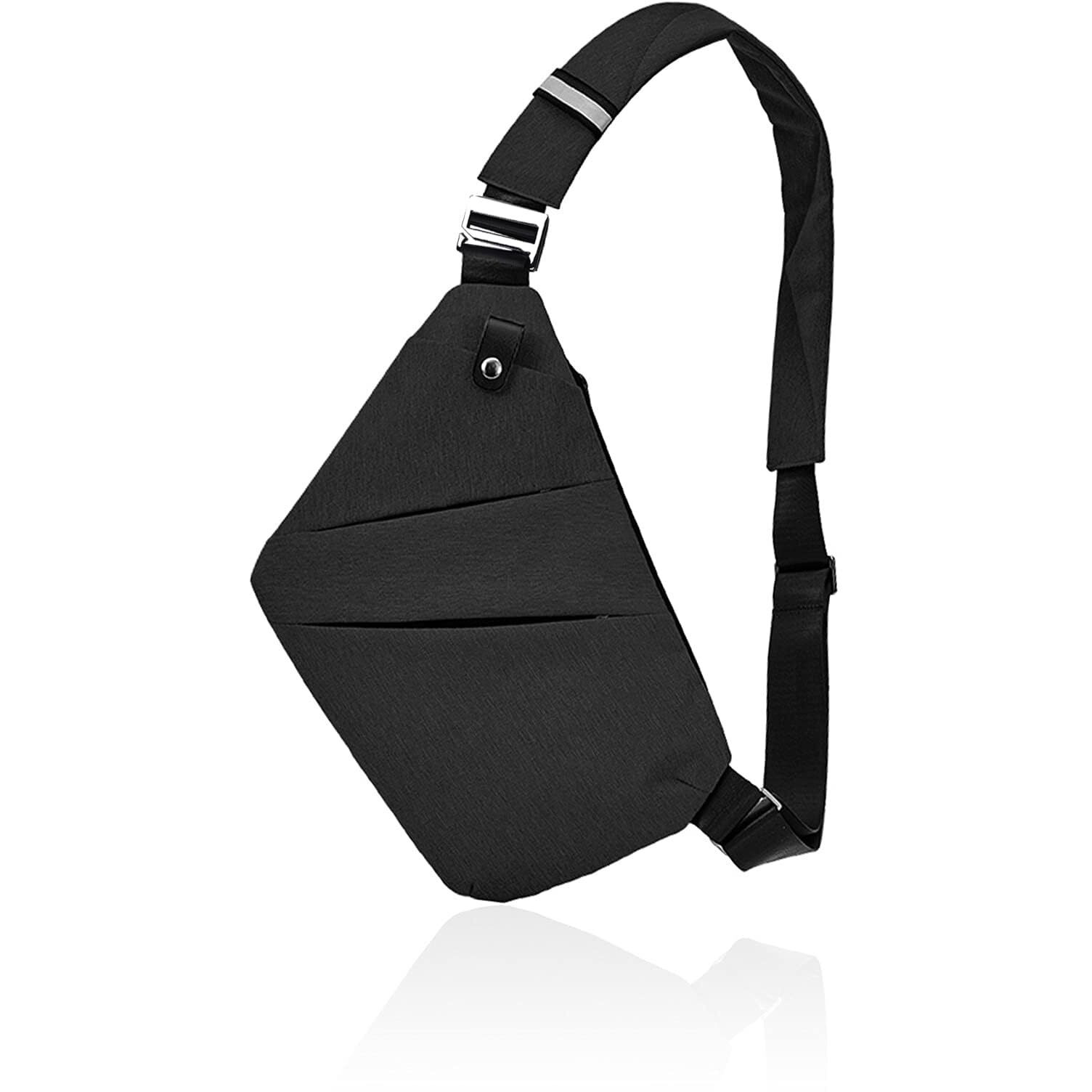 Fibrdoo Multi-Pocket Chest Bag, Anti-Theft Shoulder Bag, Waterproof Sling Crossbody Bag, For Men Bicycle Hiking Jogging